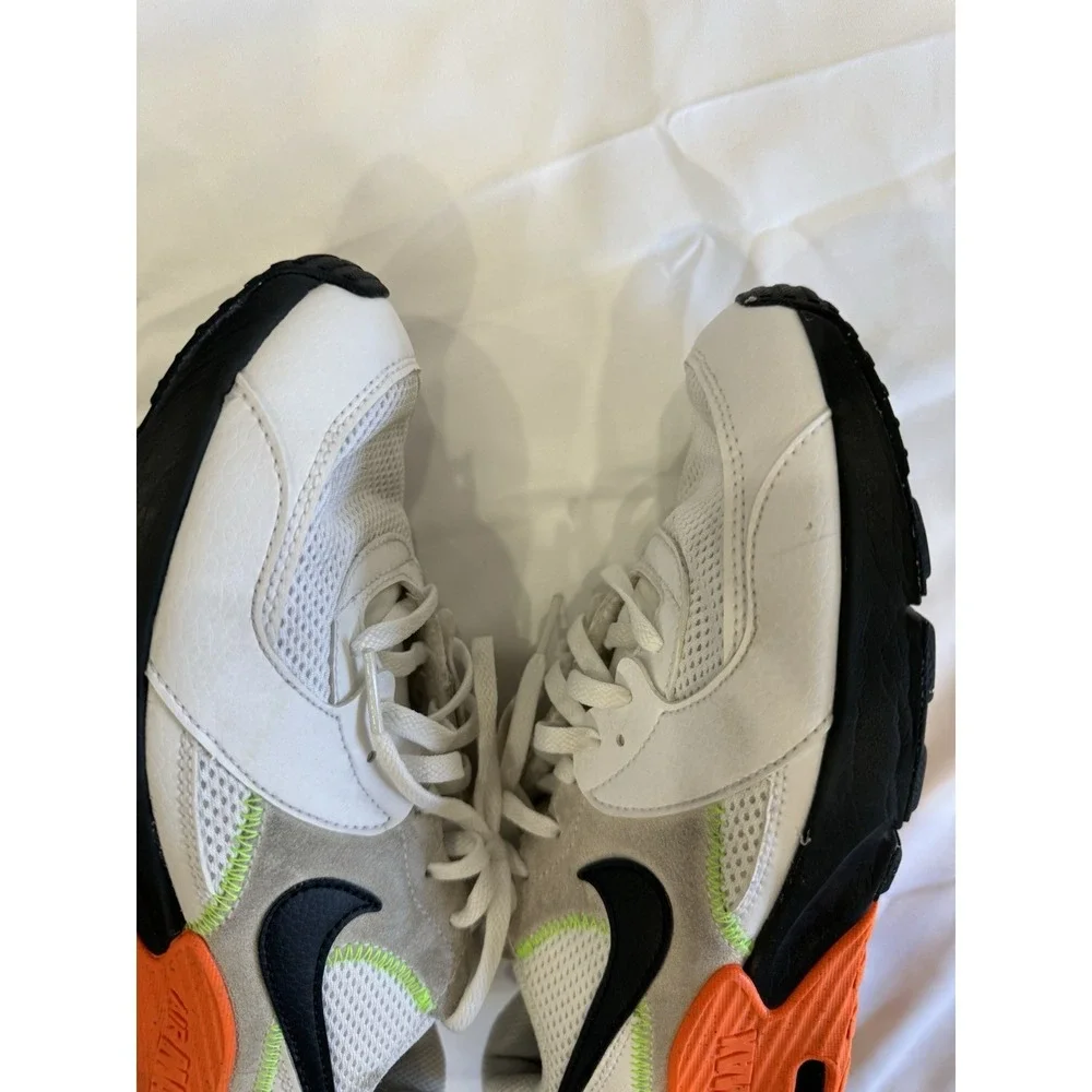 Nike Air Max Youth Size 6.5Y White Black Orange Green Running Sneakers Shoes